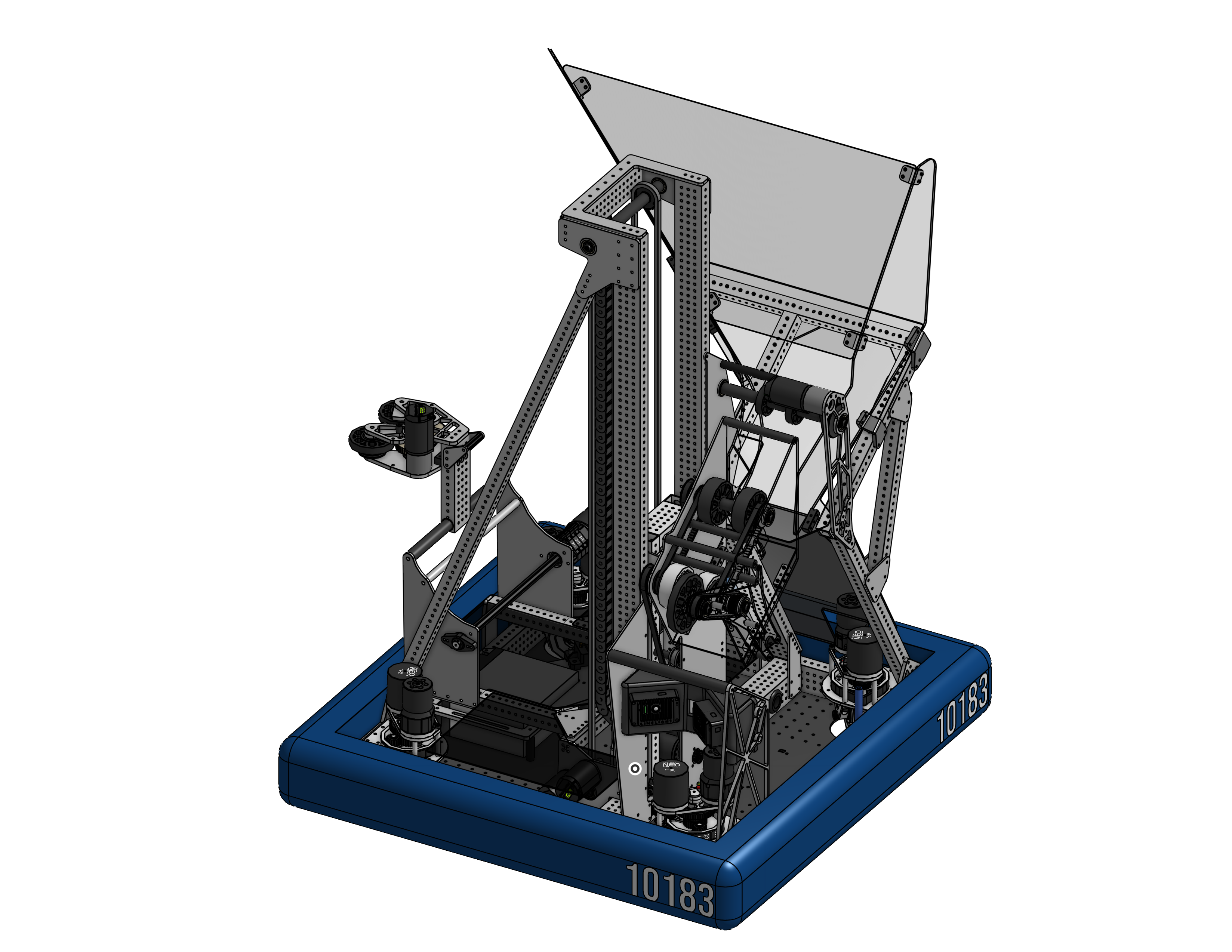 FRC 10183 ARC 2025 Robot "Pibble" CAD render