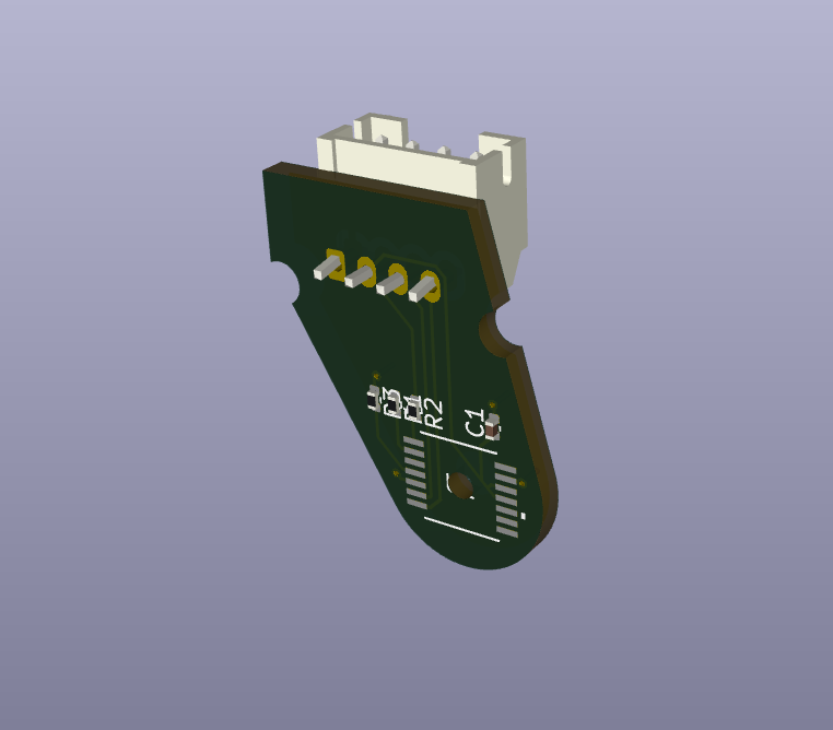 KUdos Magnetic Encoder PCB 3D render