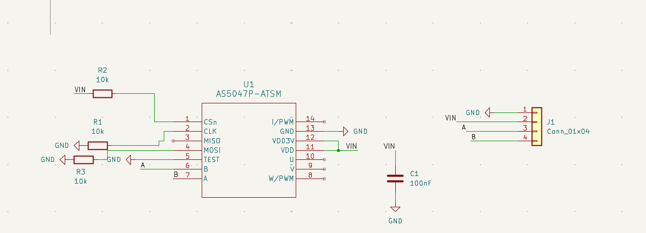 KUdos Magnetic Encoder Schematic