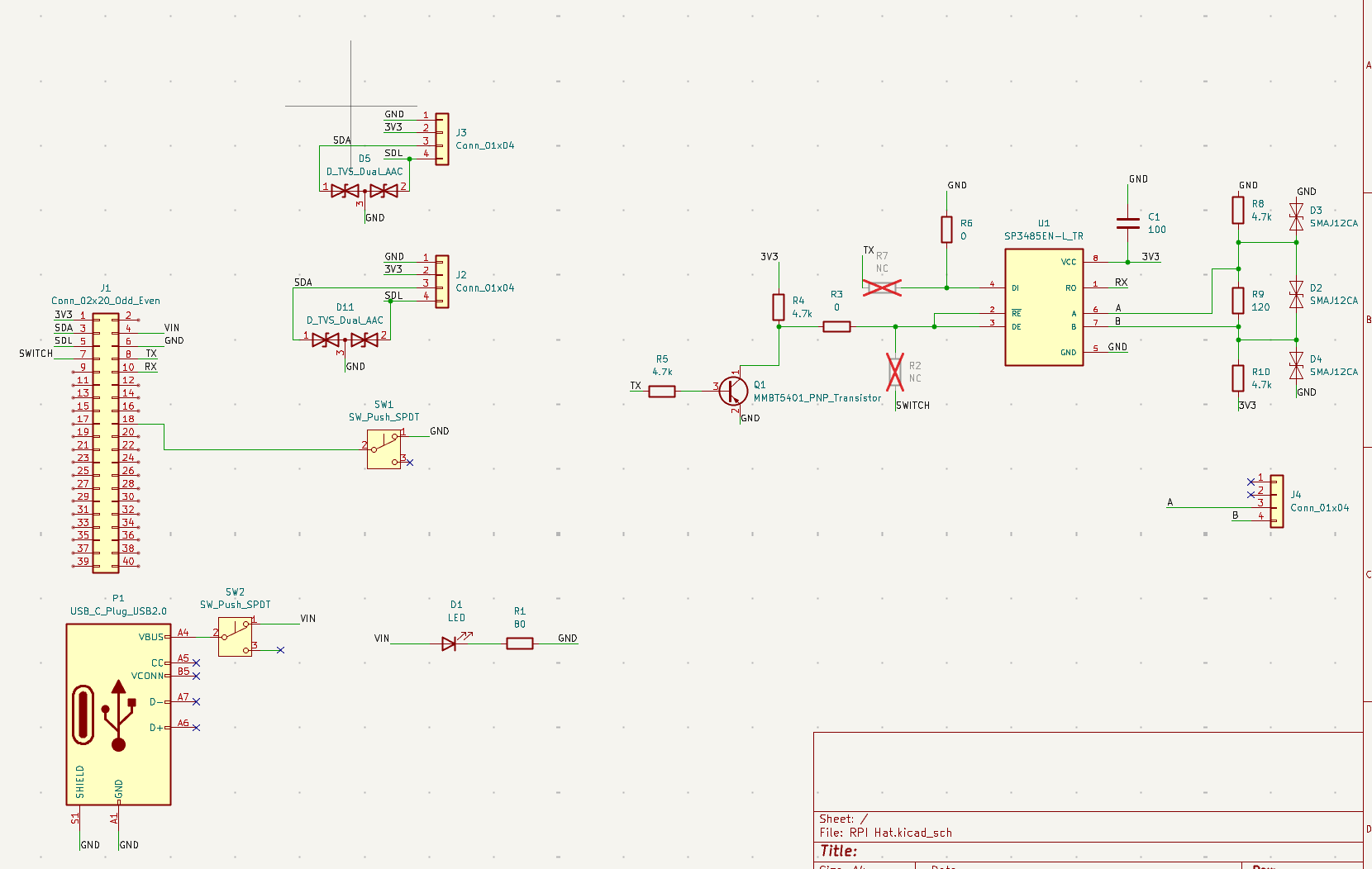 KUdos RPi HAT Schematic