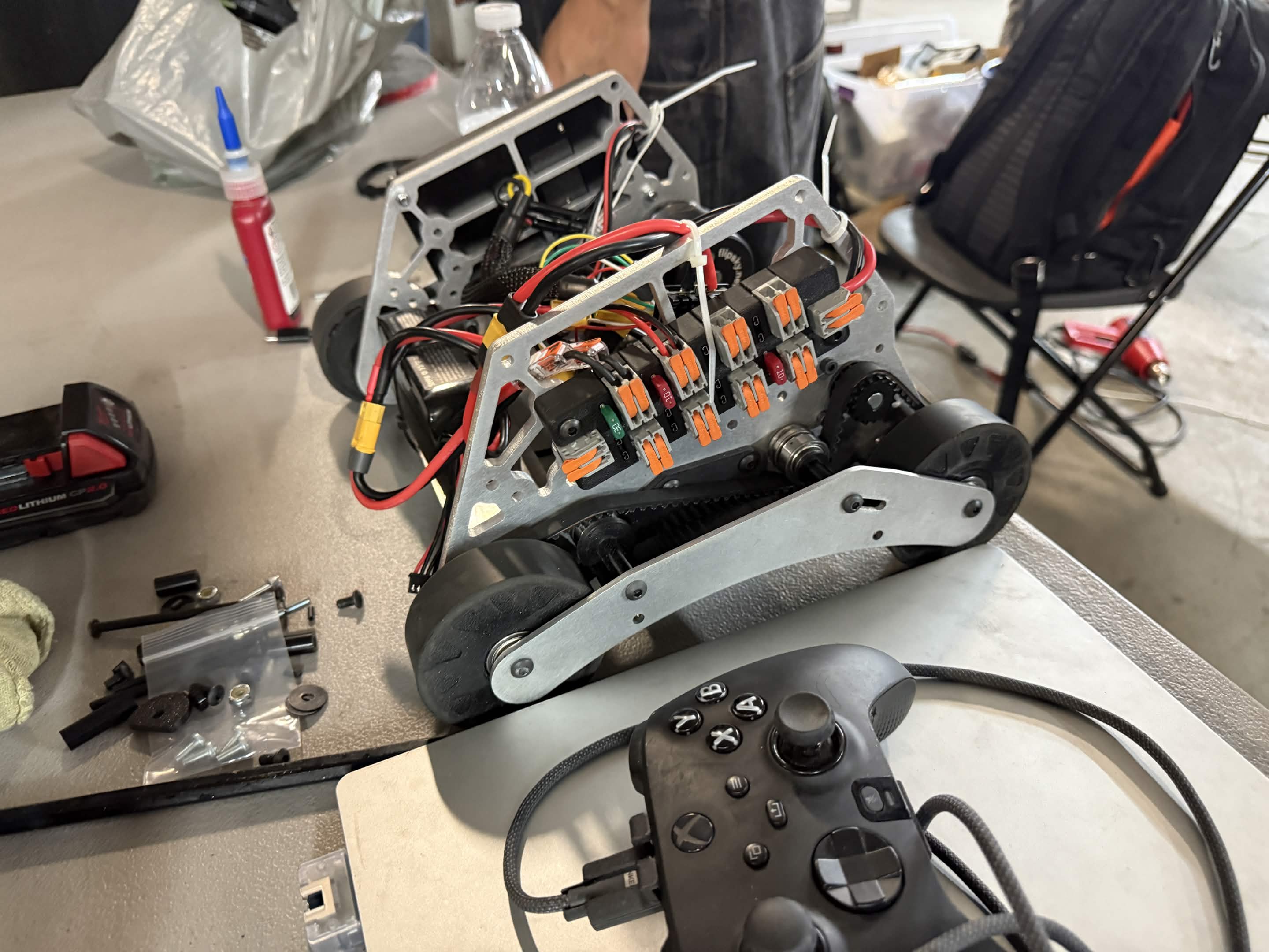 Monorail installed on test robot